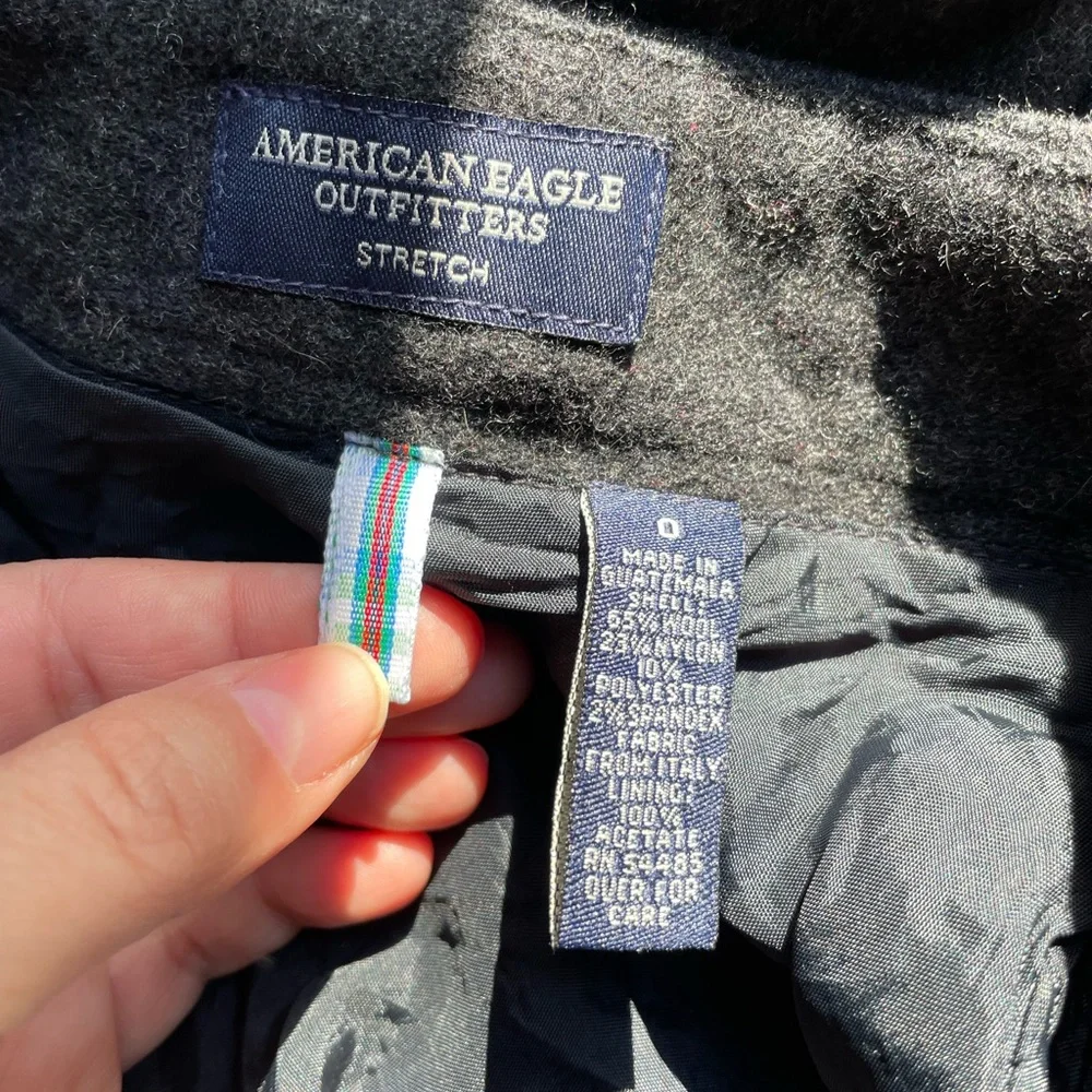 American Eagle Outfitters wool-blend dark grey skirt